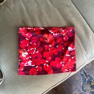 Floral graphic red tube tob